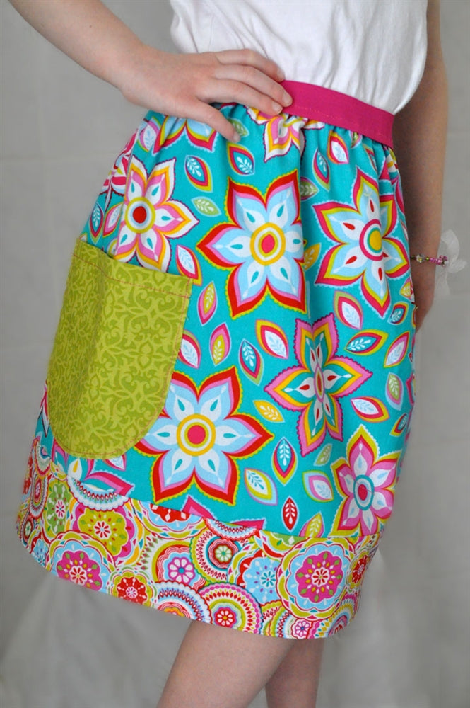 Floral Turquoise Skirt