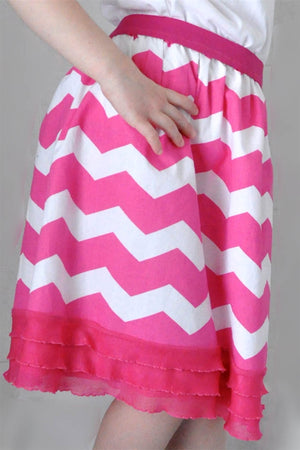 Hot Pink Chevron Skirt